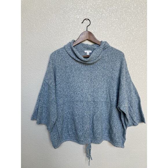 J Jill Pure Jill Womens Kimono Sweater Size L Oversize Boxy Fit 3/4 Sleeves blue - Picture 1 of 6